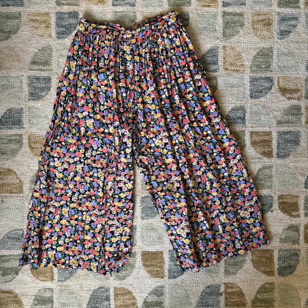 90s Midi Skort Gaucho Summer Pants Click Clack Unique Vintage XS